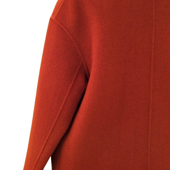 NAERSI Wool Coat | Soft Unstructured Comfort | Color-Block Rust & Navy - Picture 13 of 15